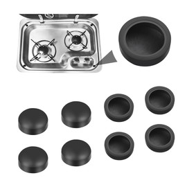 Pack of 8 Cover Caps for Screws Pot Holder Rubbers Suitable for Dometic, Smev and Thetford Hobs, Motorhome Stoves Accessories