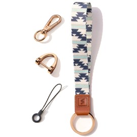 SENLLY Bracelet key chain short, original pattern design lanyard for keys, 197-Stripes, Keyring