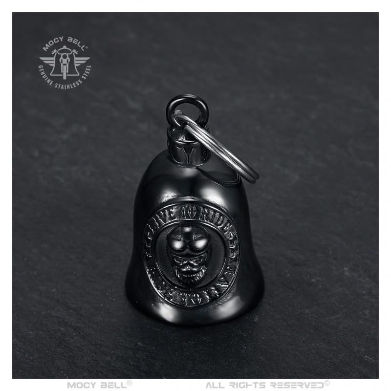 MOCY BELL - Clochette moto SKULL Live to Ride Guardian