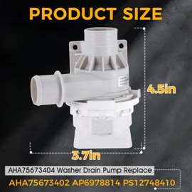 AHA75673404 AHA75673402 Washer Drain Pump Assembly, Replaces AP6978814 PS12748410 Compatible with LG WT7800CV WT7100CW WT7060CW WT7300CV WT7800CW WT7900HBA WT7150CW WT7305CW WT7305CV WT7250CW WT7405CW