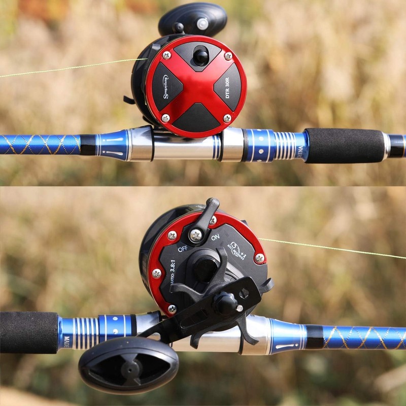 Sougayilang Trolling Reel Level Wind Conventional Reel Graphite Body Fishing
