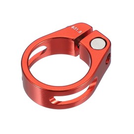PATIKIL 31.8mm Cycles Bike Seat Post Clamp, Aluminum Alloy Seat Tube Clip Bike Quick Release Clamp for Mountain Bike Road Bike Gear Track Bike Folding Bike Red