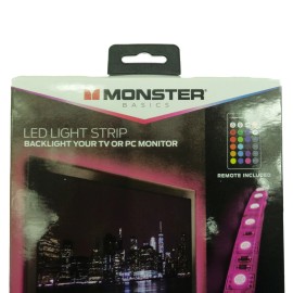 MONSTER Basics LED Light Strip To Backlight Your TV Or PC Monitor, New