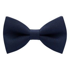 Bow Tie House Babies Classic Pre-Tied Bow Tie Formal Solid Tuxedo (Small, Navy Blue)