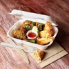 ENCASE Biodegradable Sugarcane Clamshell Takeaway Box 7 x 5 Inch
