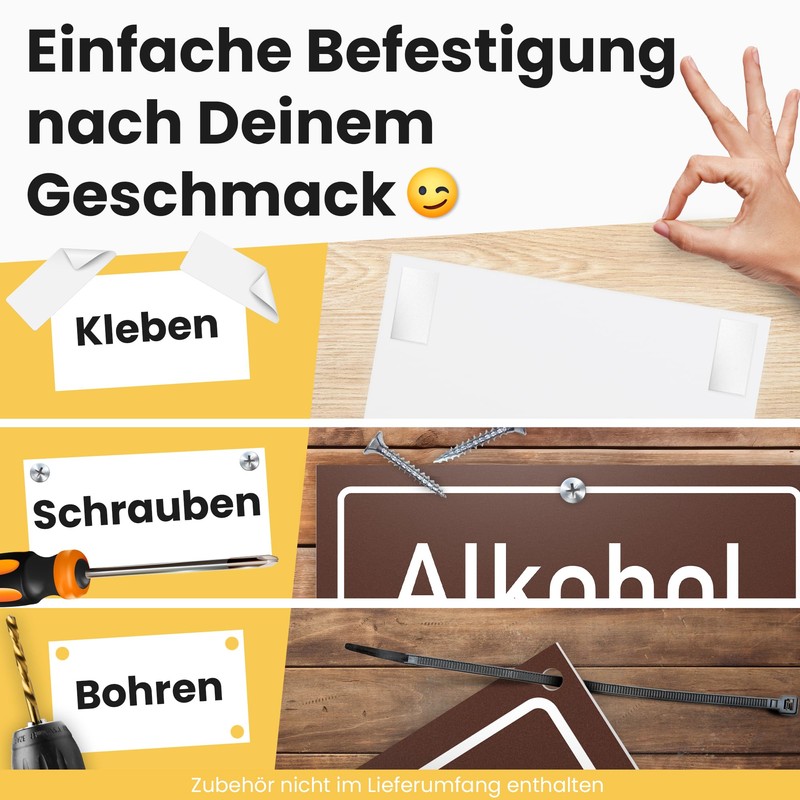DankeDir! River Alcohol Flows Sign with Saying - Funny Gift