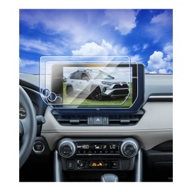 XXCIWP 2pcs for 2025 RAV4 Screen Protector for 2023 2024 2025 Toyot a RAV4 XLE Premium/Limited/XSE Hybrid 10.5Inch JBL Accessories Tempered Glass Protective Film (NOT FOR RAV4 8Inch)