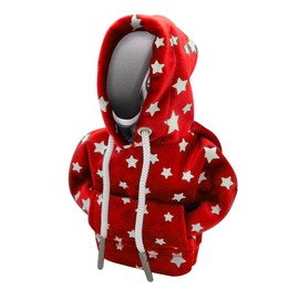 WINUERK Car Gear Shift Cover, Fashionable Sweater Hoodie Auto Gear Shift Knob Protector, Automotive Interior Mini Funny Car Gear Shift Knob Hoodie Cover Universal Upgrade Star Glow in The Dark