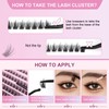 Sixstarhair Cluster Lashes Kit 120 Pcs Lashes Individual Cluster with