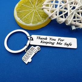 Bus Driver Appreciation Gift Thank You for Keeping Me Safe School Bus Driver Keychain Thank You Jewelry Gifts Keyring Christmas Birthday Gifts