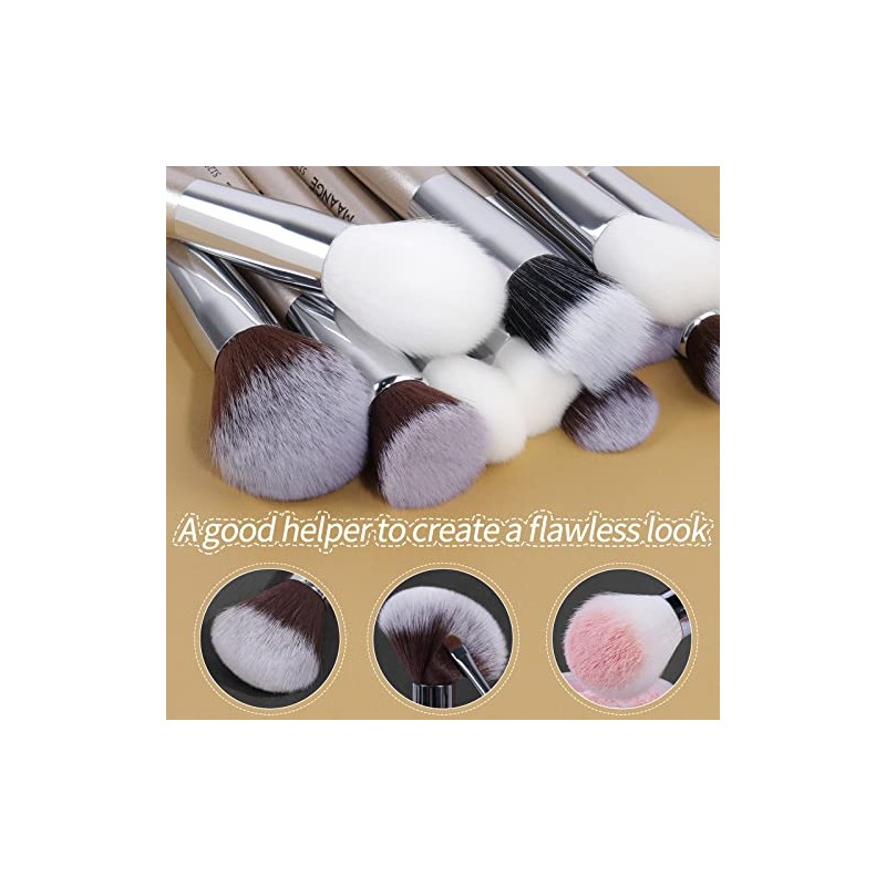 Brochas Maquillaje Profesional Piezas Kit Sintético Sombras Ojos Polvo Base