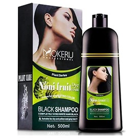 Maani NONI BLACK Professional Oil Hair Dye Color Shampoo 500 ML: Instant Fast Acting Long Lasting for Gray Hair Colors Hair in Minutes