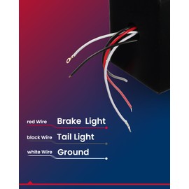 2pcs Trailer Lights 6 inch LED Oval Tail Lights Welded Mount Steel Boxes Kit w/2 inch LED Red Round Side Lights w/Grommet wire connectors