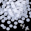 HINZIC 50Pcs Silicone Earring Backs Stopper for Piercings Clear Discs
