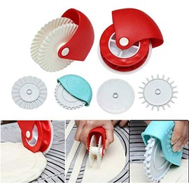 Fundeal Pastry Wheel Cutter and Decorator - Beautiful Pie Crust and Lattice Decoration Tool for Pies, Pasta, Puff Pastry or Fondant