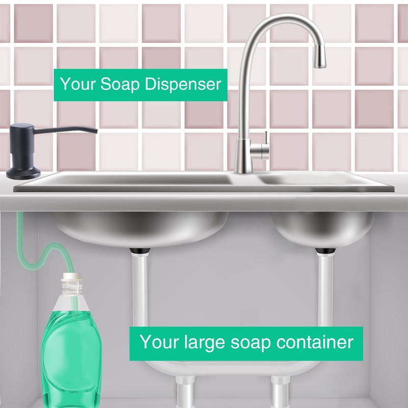 Soap Dispenser for Kitchen Sink, Built in Sink Soap Dispenser,