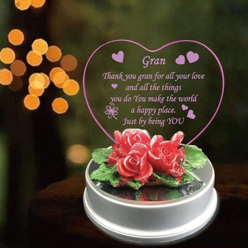 SAFRI Gran Gift LED Light Heart Shape Christmas Birthday Anniversary