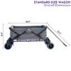 Impact Canopy Folding Collapsible Utility Wagon with All-Terrain Wheels, Grey