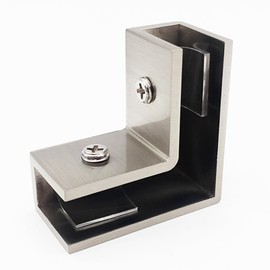 90 Degree Sleeve Over Shower Glass Clamp, Glass Shower Door Hardware, Glass to Glass Clamp, Glass Shower Door Right Angle Connector for Bathroom, Showroom and Corner Shower Door