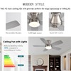 JSAITEE Ceiling Fans with Lights, 42 Inch Low Profile Ceiling