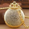 Whodoit LED Gold Locomotive Len's Quartz Men's Pocket Watch