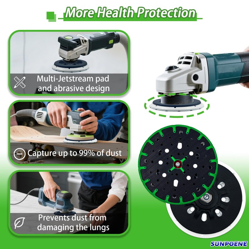 Upgraded for Festool 202460 ETS 150 Hard Sanding Pad, 6
