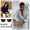 FONHCOO Reader Sunglasses Women and Men, Spring Hinge Sun Readers