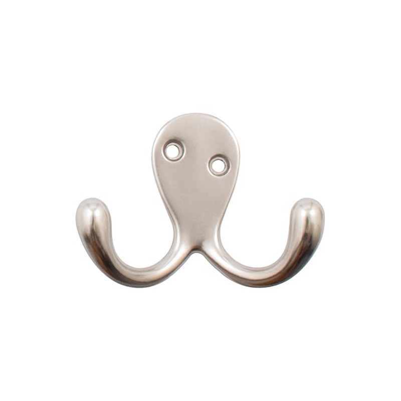 Stone Harbor Hardware Double Robe Hook, 2-1/8" High, 1" Projection,