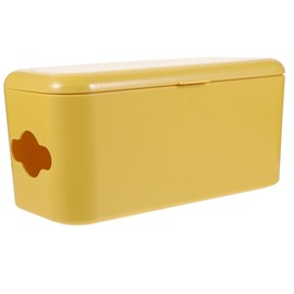 LABRIMP 1pc Wire Storage Box Small Indoor Desk Wire Organizer Cord Organizer Case Cord Storage Cable Power Cord Hider Wall Wire Organizers for Cords Cord Organizer for Charging Abs White