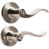 Safe Lock by Kwikset Layton Lever Privacy Lock Satin Nickel