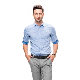 Zitahli Belt Men, Ratchet Belt Dress with 1 3/8" Premium Leather,Slide Belt with Easier Adjustable Automatic Buckle,Trim to Fit Size 38"-42"