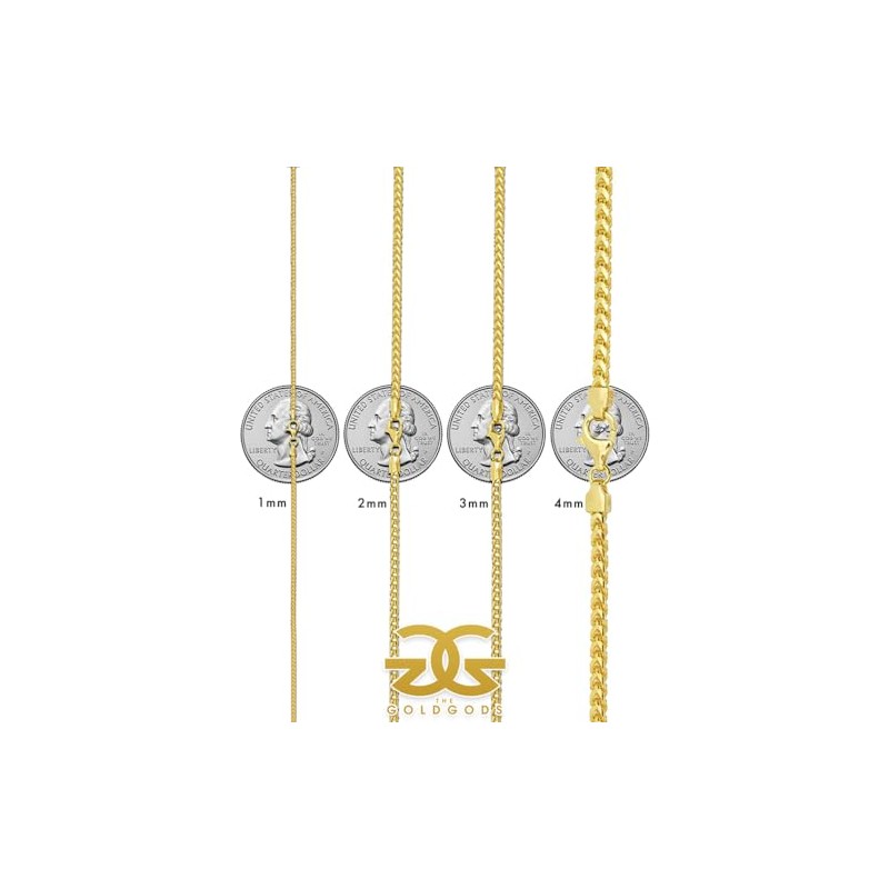 The Gold Gods Franco Gold Chains for Men (2.5MM) —