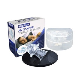 Retenedor de lengua para dejar de roncar, respirar mejor y mejorar el sueño. Silicona suave. Cómodo y se adapta a cualquier tamaño de boca. Estuche incluido
