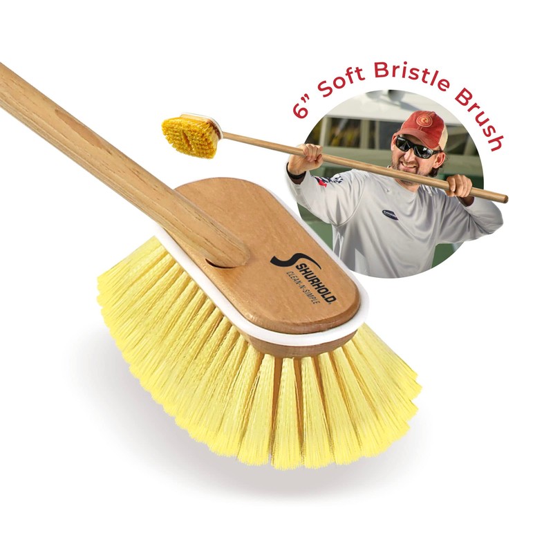 Shurhold 1960 Marine Mate 6 Inch Soft Bristle Brush with