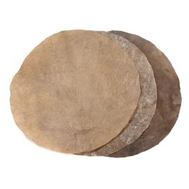AnNafi® Flat Round Piece Of Natural Goatskin For Drum (14 Inches, Medium)