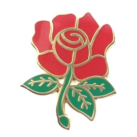Lancashire County Red Rose English Rose enamel lapel pin badge