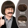 Dark Brown Bowl Cut Wig Short Mushroom Wigs for Men
