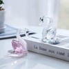 Crystal Couple Swans Figurine Faceted Glass Swan Statue Valentine's Day
