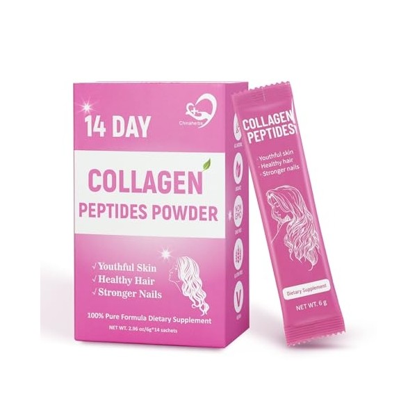 14 Day Collagen Peptides Powder, Collagen for Women Promotes Skin,