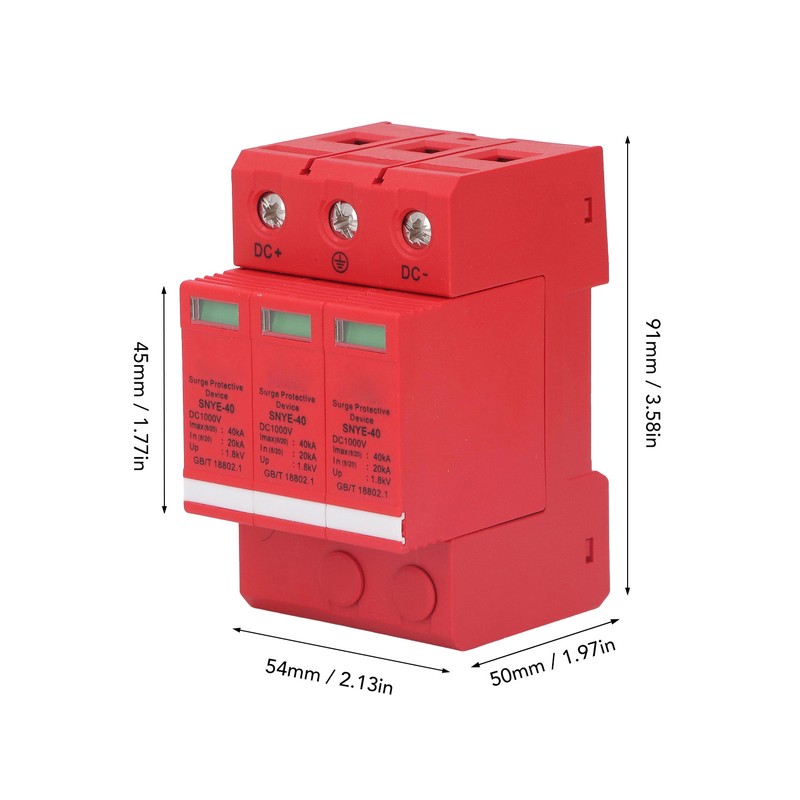 Orange Red Combiner Box Surge Protection Device Distribution Box Voltage