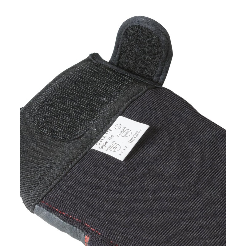 Oregon 295395 Schutzhandschuhe für Kettensägenarbeiten, vierfacher Stretchstoff, Größe L, Schwarz,