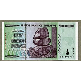ZWD Reserve Bank of Simbabwe Z$-Banknote über 50 Trillionen Dollar