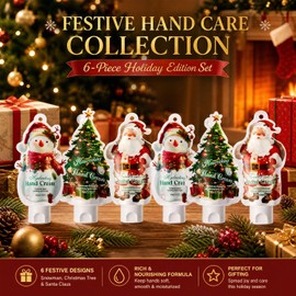 6 Pack Christmas Hand Cream, Stocking Stuffers, Mini Hand Cream, Gift Ideas