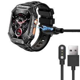 Blueshaweu Charging Cable Compatible with Oukitel Smartwatch Men's BT80, Cable Charger Charging Station for OUKITEL BT80 Smartwatch Men (Black)