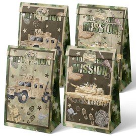 Outego camouflage Party Favor Bags Army Goodie Bags Army Party Favors for Kids camo Birthday Party Supplies