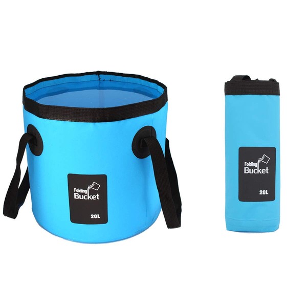 Collapsible Bucket,Camping Water Storage Container 5 Gallon(20L) Portable Folding Bucket