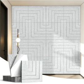 KERRAM Acoustic Wall Panels Self Adhesive 6-Pack 24x24IN Sound Proof Panels