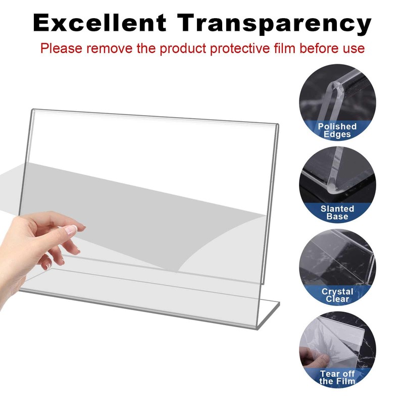 DESONAUT 6 Pack 6x4 Inchs Clear Acrylic Self Standing Photo