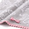 JILLSTUART 58-1520070 Rose Bouquet Towel Handkerchief, Gray, Fluffy, Cute, Ribbon,