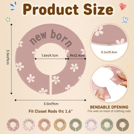8PCS Baby Closet Dividers for Clothes Double-Sided Baby Closet Organizer